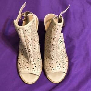 Heels with an open back